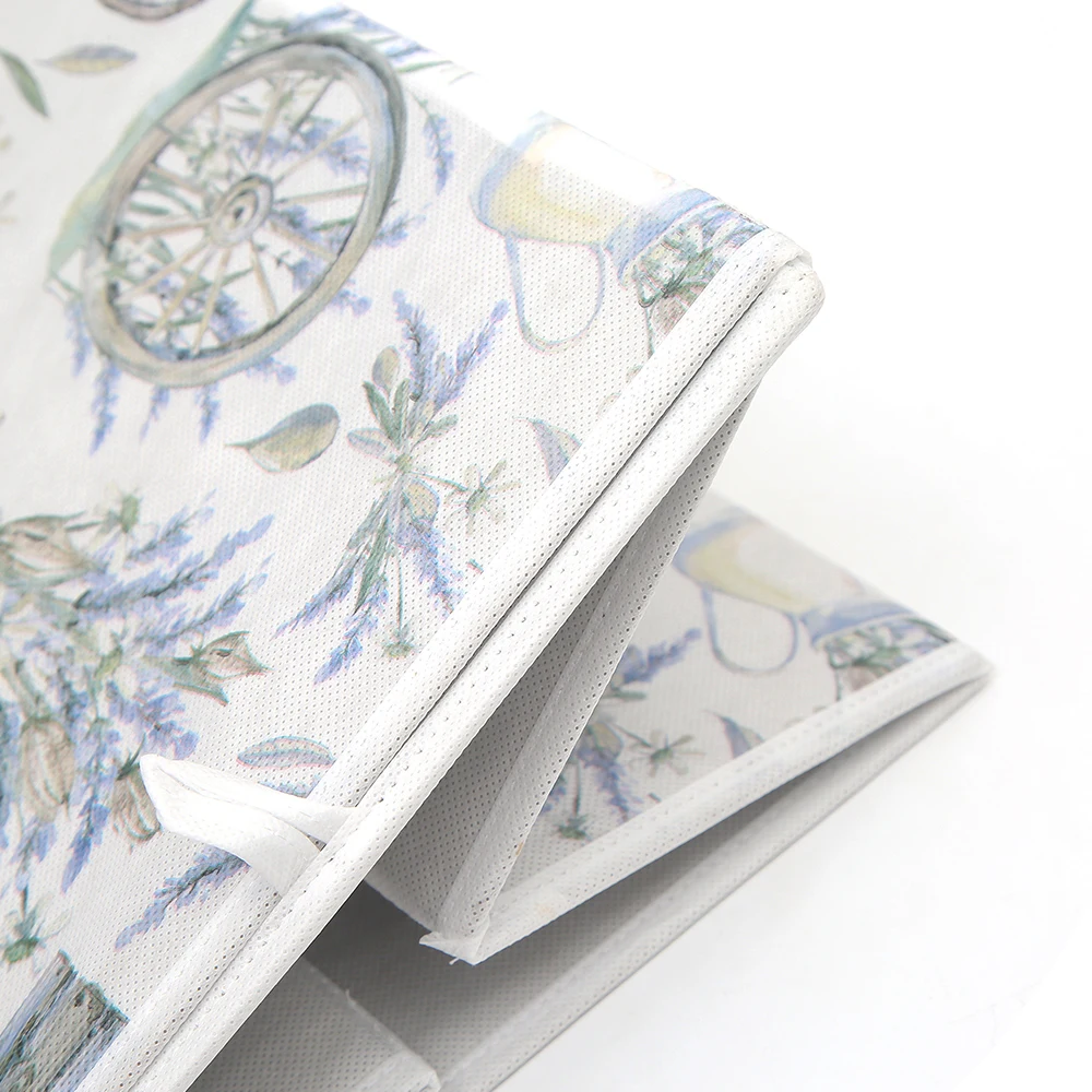 OEM ECO Friendly laminated Wholesale Custom Folding able Recycle champagne clothing book stationery bra PP Non Woven Storage box