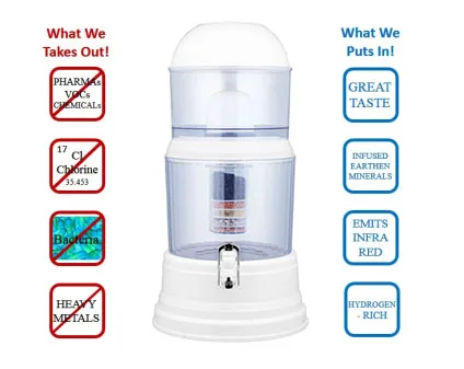 mineral pot terracotta high volume water filter