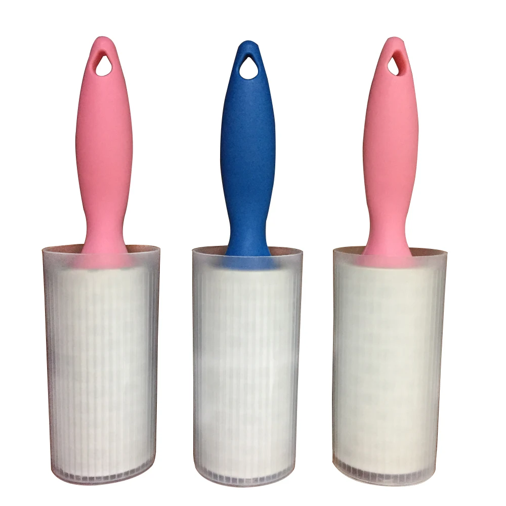 clear lint roller with adhesive sticker