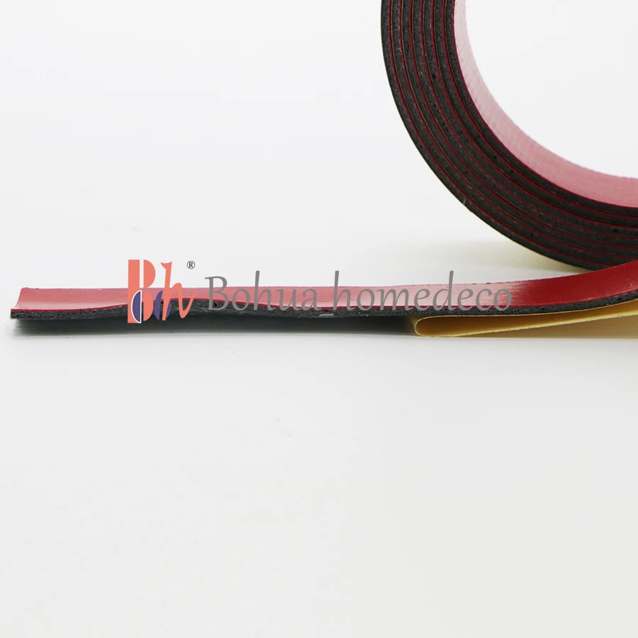 Red15x2mm Self Adhesive Expansion Intumescent Fireproof Sealing Strips Door Window Sealed Weatherstrip Inhibit Smoke Sound Proof