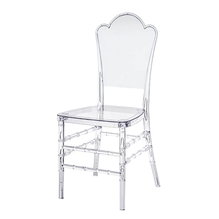 High Quality Crystal Acrylic Resin Wedding Crown Napoleon Chair For Sale
