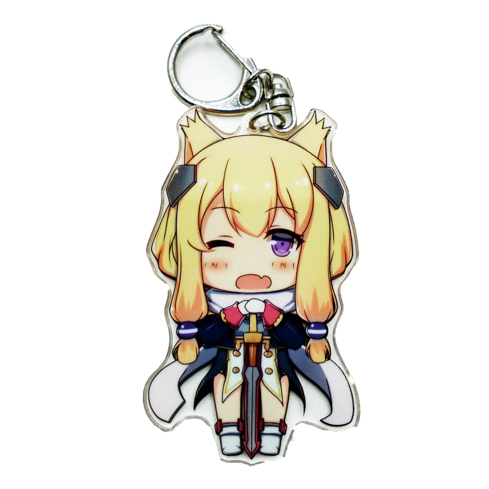Free Sample Double Side CMYK Offset Print Laser CNC Cut Custom Anime Acrylic Keychain Character Stand