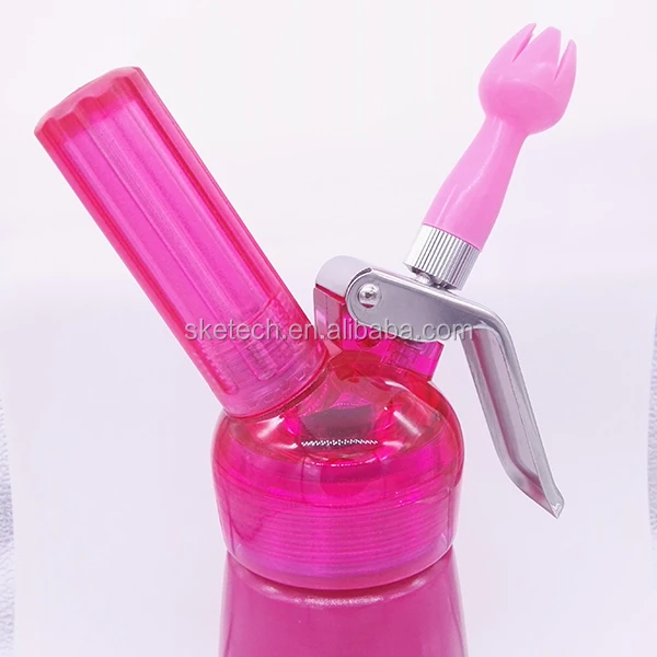 500ML / 0.5L OEM Accepted Aluminum Acrylic Head In Mixed Colors Whip cream dispenser whipped cream spray