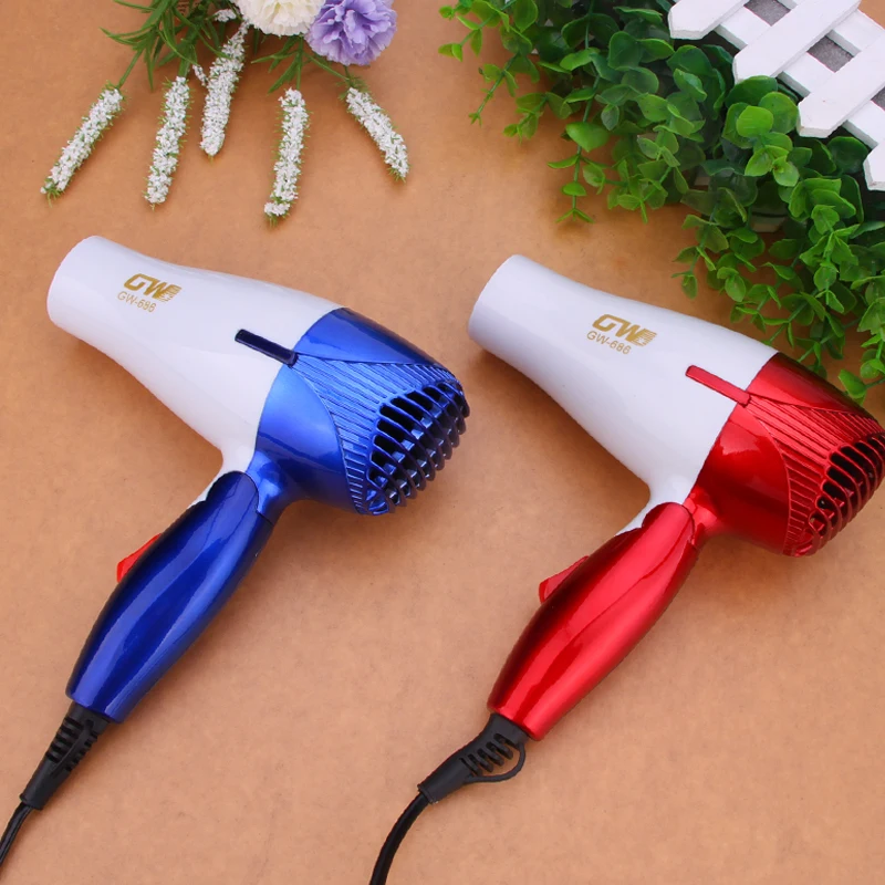 Portable Mini travel household hotel drawer foldable hair dryer with blue and red