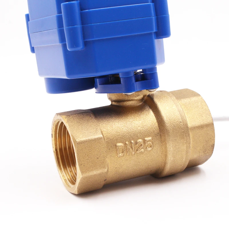 dn25 ball valve electric pool valves brass 2 way motorized ball valve DN25 DC12V 3-6V CR01 CR02 CR05