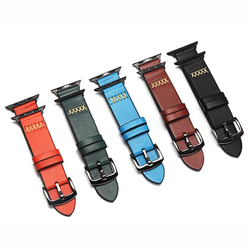 Ремешок из натуральной кожи для смарт-часов, модный ремешок для iwatch 38 мм и 42 мм