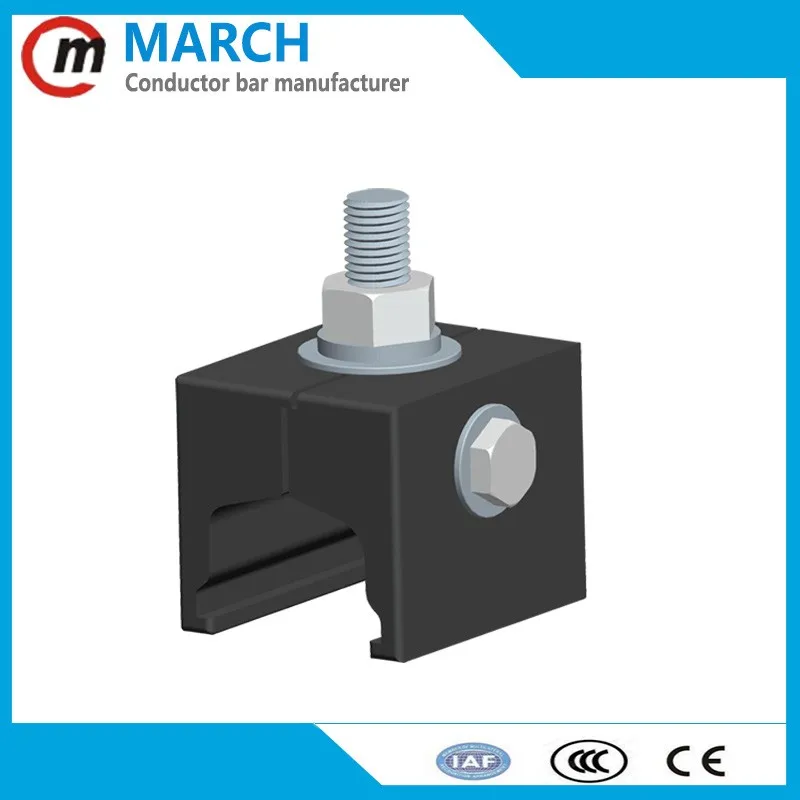 High performance 1-Pole Hanger Clamp for insulated busbar