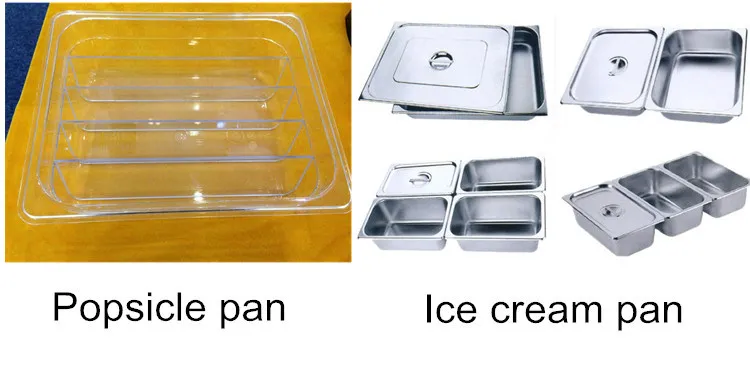 8pans ice cream showcase gelato/popsicle display freezer