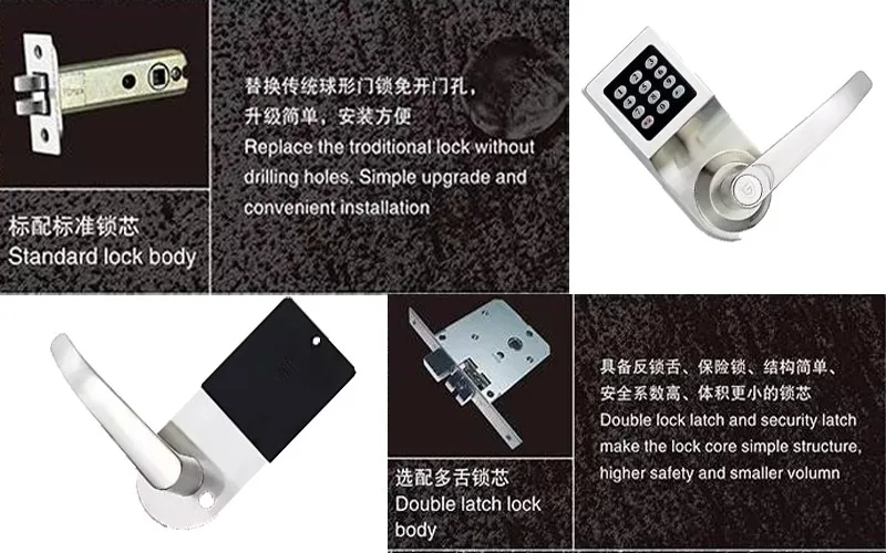 
Digital keypad password code electronic door lock key code door locks 