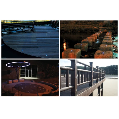 Stainless Steel Jacket Waterproof IP68 Solar Powered(Charging) outdoor ground LED brick light MS-5030