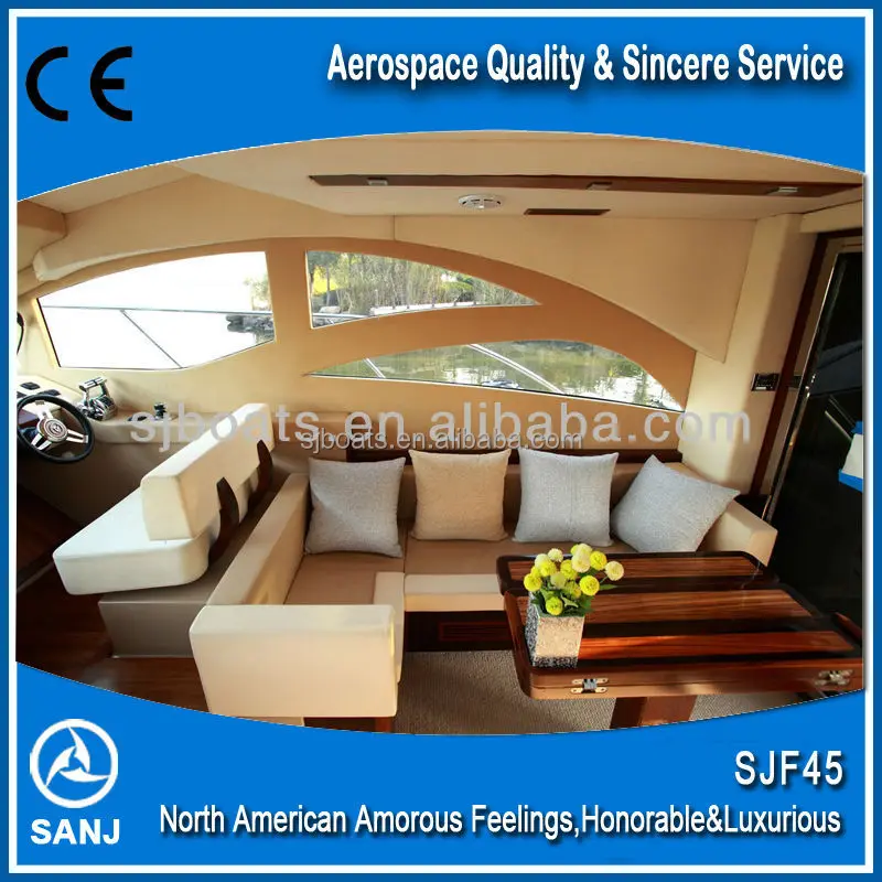 China 45ft luxury yacht boat with Cummins Marine Engines for sale