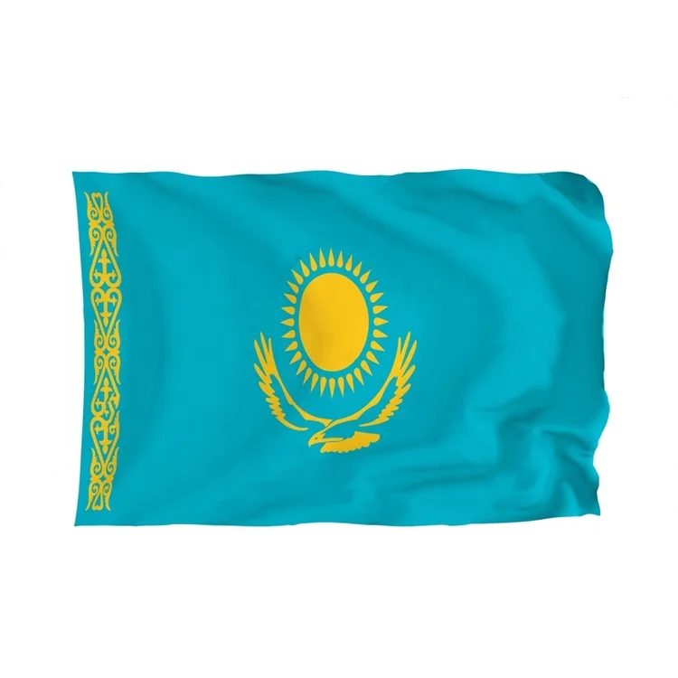 
Customized Promotion High Quality Factory 3x5 Ft Kazakhstan National Country Flags 