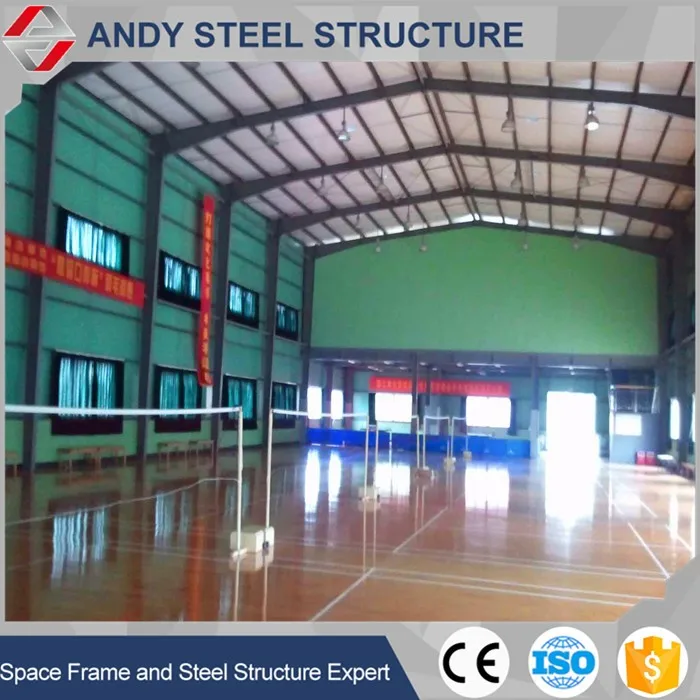 prefab steel structure badminton hall, steel building kit