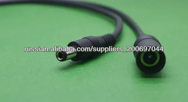 5525 Кабель питания постоянного тока с мужскими и женскими Угловая вилка