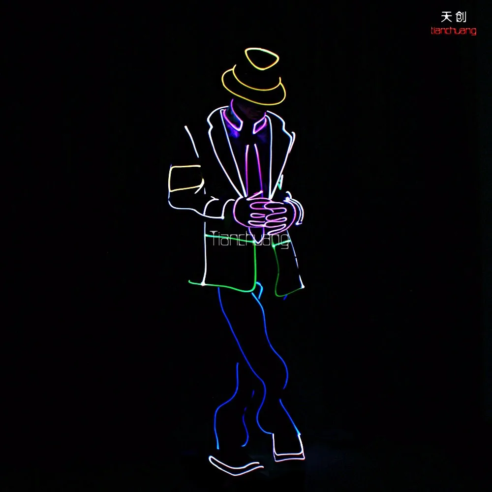 michael jackson costume DMX wireless led light clothing