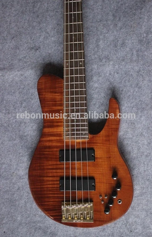 Weifang Rebon 5 string Fo-dera electric bass guitar