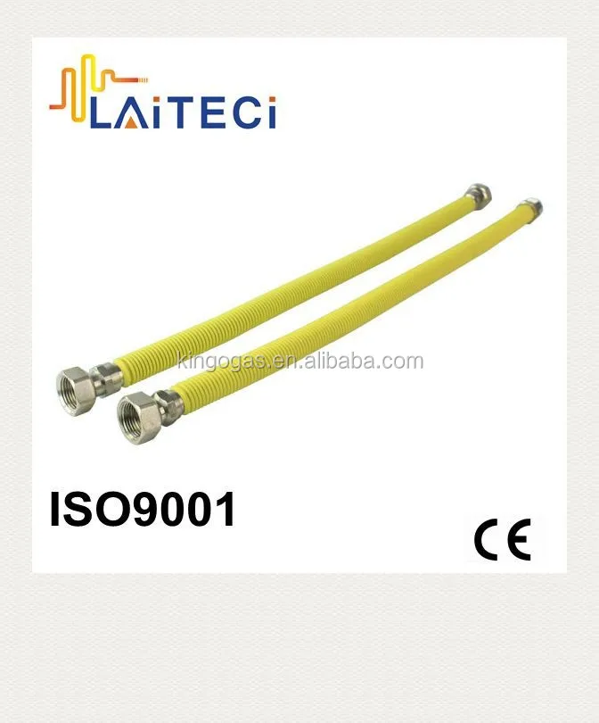 Flexible Gas Hose for Industry 304 Stainless Steel Yellow Spiral Welded by Theoretical Weight Round 1 Pcs 300 Series Aisi,aisi