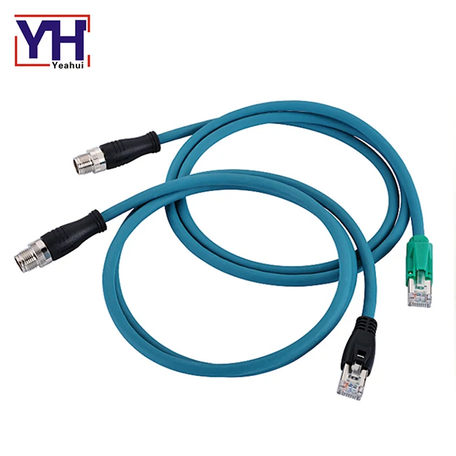 China factories competitive price M12-Rj45 x Ethernet cable coding between 8 pin casting