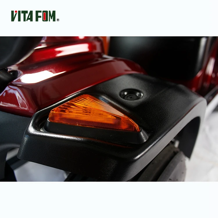 Stable Red New Energy Electric Scooter 1300W Long Range Electric Golf Cart Four Wheeled with Basket and Ceiling