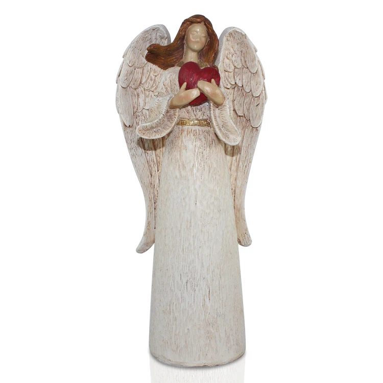 European style antique angel with wings statue desktop ornament home decor sculpture
