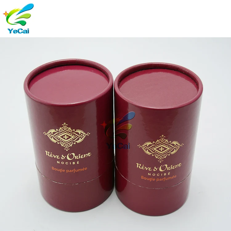 Wholesale eco-friendly empty cartoon perfume and red wine paper tube packaging round boxes for lotion glass bottle custom logo