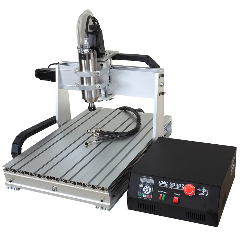 
China 3D 6040 mini CNC Engrave Router 3 Axis 1.5KW Water cooling spindle For wood PCB acrylic aluminum 