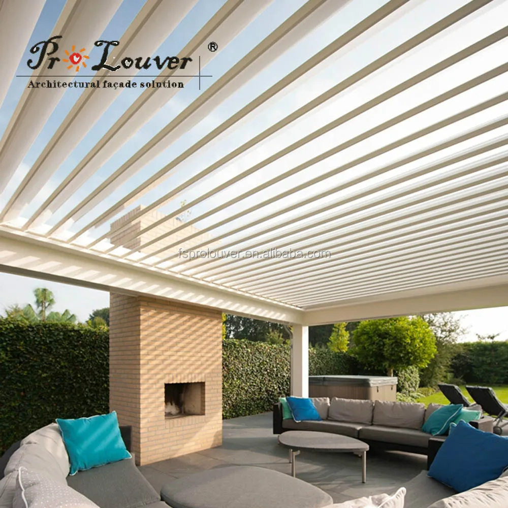 Rainproof Aluminum Louvers/motorised Roof Louver