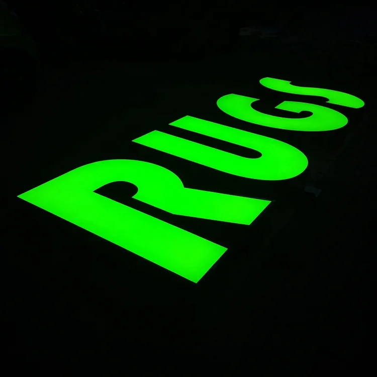 Green Face Color LED Logo Signage Face Lit Channel Letter
