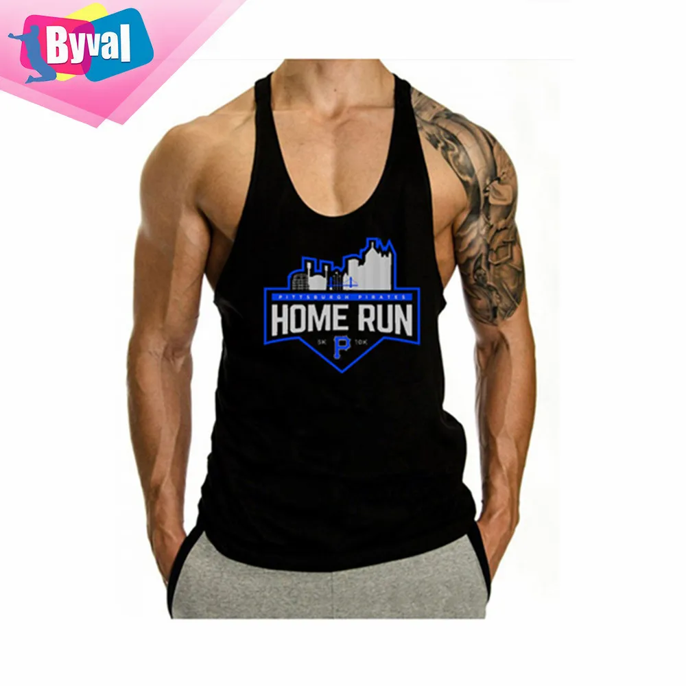 
Wholesale Man 100% Cotton Black Tank Tops Man Print Sleeveless Tank Tops Customized Cheap Vest for Promotion 