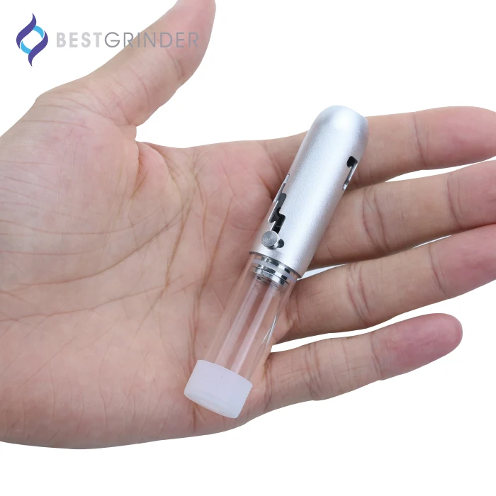 Best Grinder MJ420 Glass Blunt Vaporizer Dry Herb Smoking Pipe