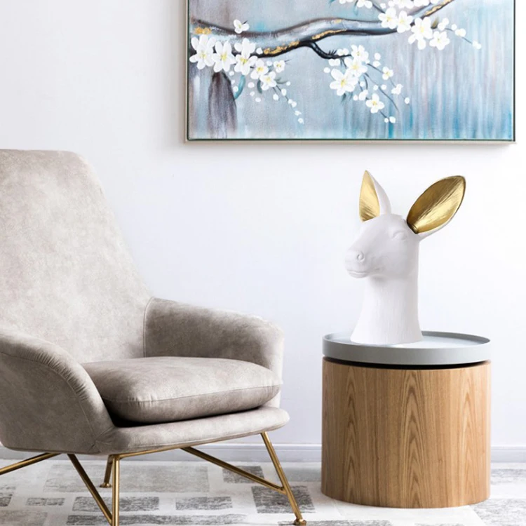 luxury golden elk head rabbit head swan head decorative vase