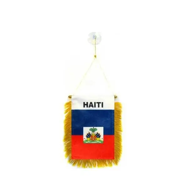 
Haiti Mini Banner Flag 6' x 4' - Haitian Pennant 15 x 10 cm 