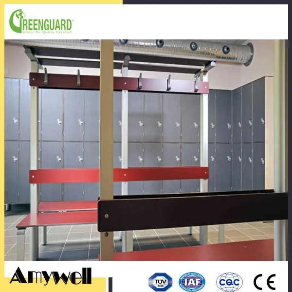 Amywell CE 12mm Hpl Phenolic Compact Board Changing Room Hpl Locker Bench