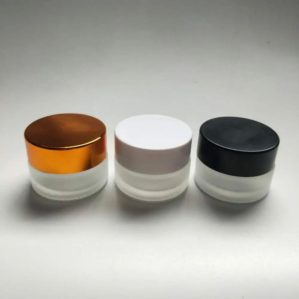 
5g round glass cream bottle jars pot container empty cosmetic bottle 