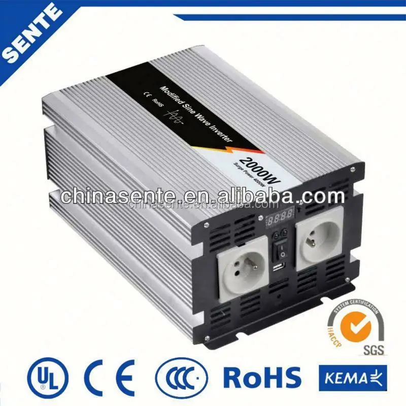 2000W modified sine wave solar inverter 12V 220V with CE and RoHS inverter braking resistor
