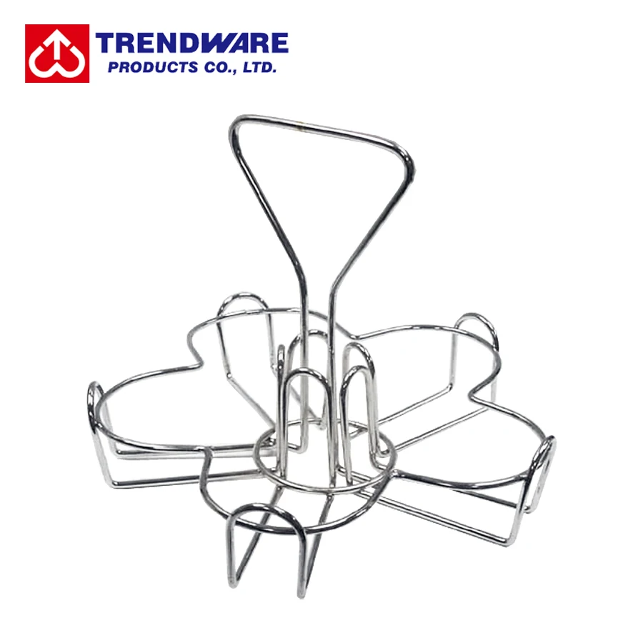 Tabletop Cruet Set Wire Rack Condiment Caddy