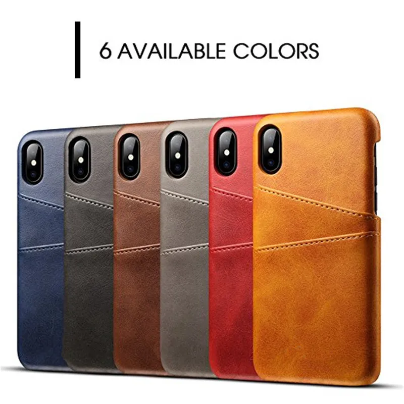 Wallet Phone Case, Slim PU Leather Back Case Cover With Credit Card Holder for iphone X