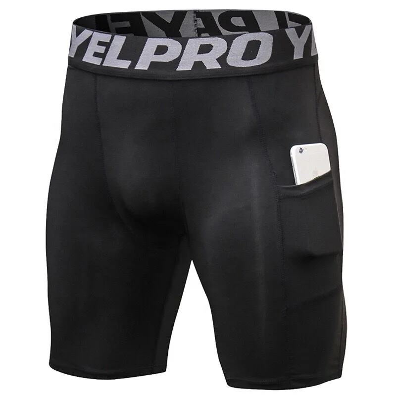 Custom logo Low moq tight men running gym shorts compression shorts