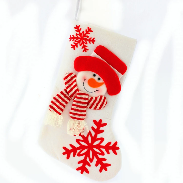 Promotional Pendant Cloth Small Boots Ornament Christmas Pattern Print Party Home Decoration Gift Bag Christmas Stocking