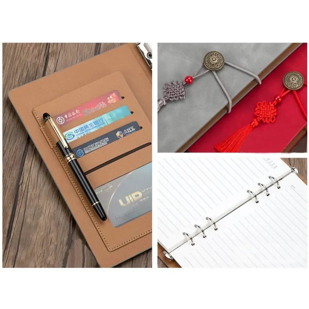 A5 NOTEBOOK Chinese retro style notepad custom logo PU Leather Hardcover gift planner classic vintage planner