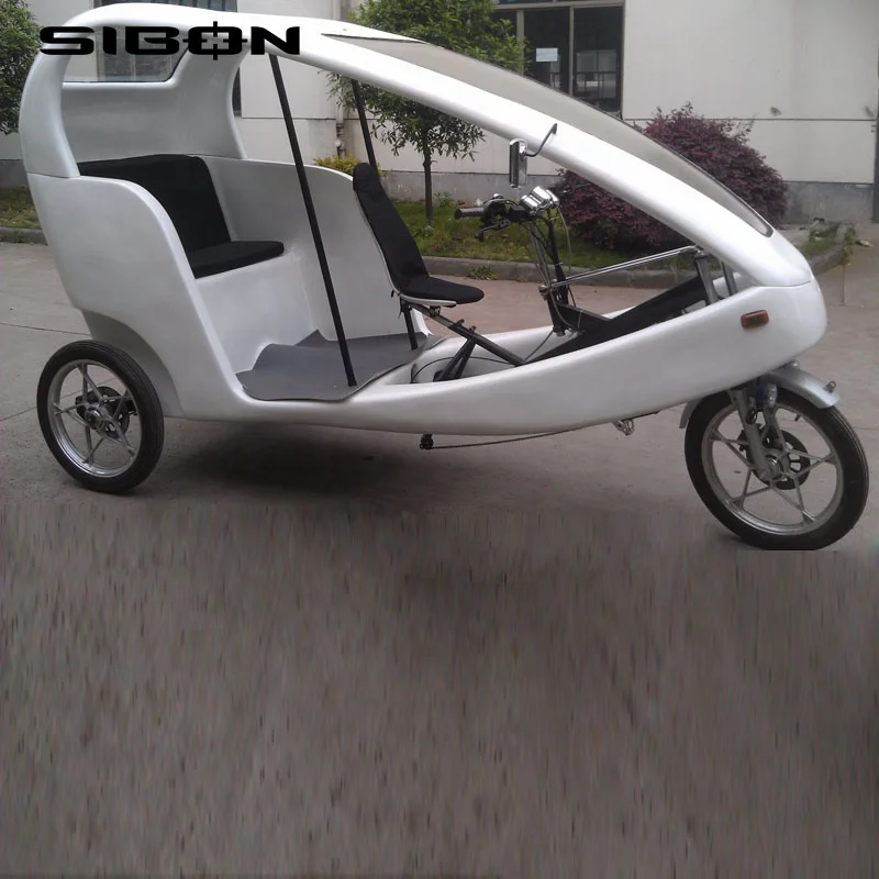 
SIBON B0610108 48v lead acid battery1000w brushless motor hydraulic disc brake 3 seat 300kg pedal enclosed electric tricycle 