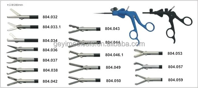 EUPRUN 10MM Reusable Grasping Forceps and Scissors for laparoscopic Surgery