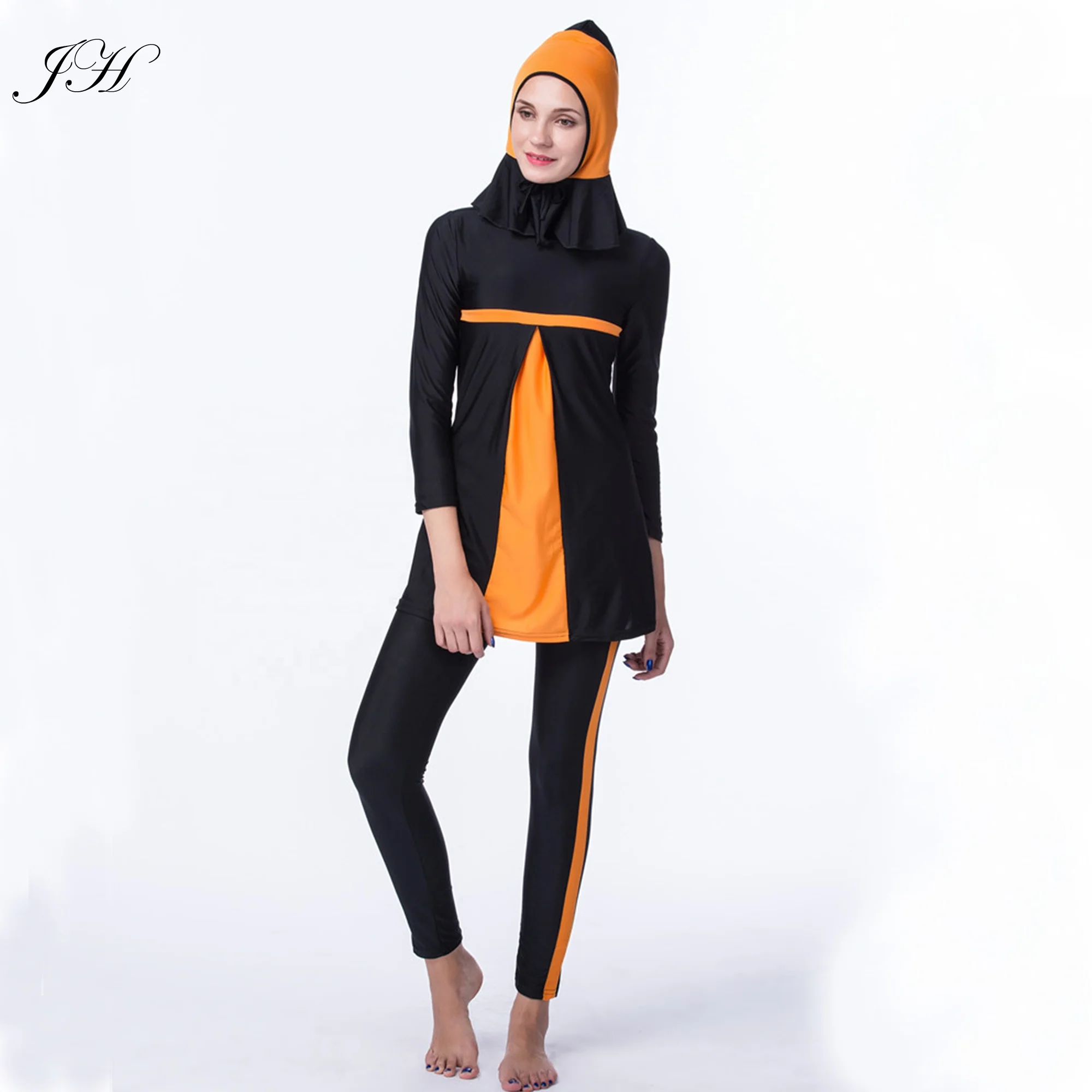 2019 Swimwear Women Muslim Swimsuit Plus Size Full Cover Islamic Hijab Islam Beachwear Ladies Modest Swimming Suit