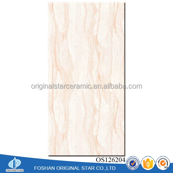 60X120 Polished Porcelain White Travertine Floor Tiles Supermarket Wall Tiles 600X1200 Tiles For Floor
