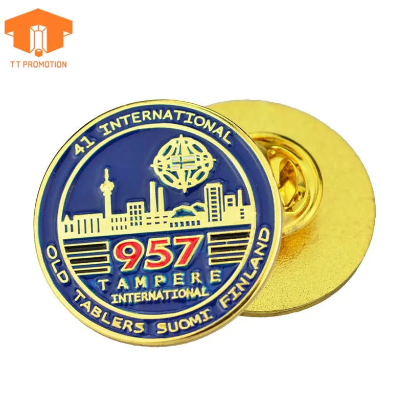 
Factory Making School Collar Hard Soft Enamel Metal Custom Lapel Pin 