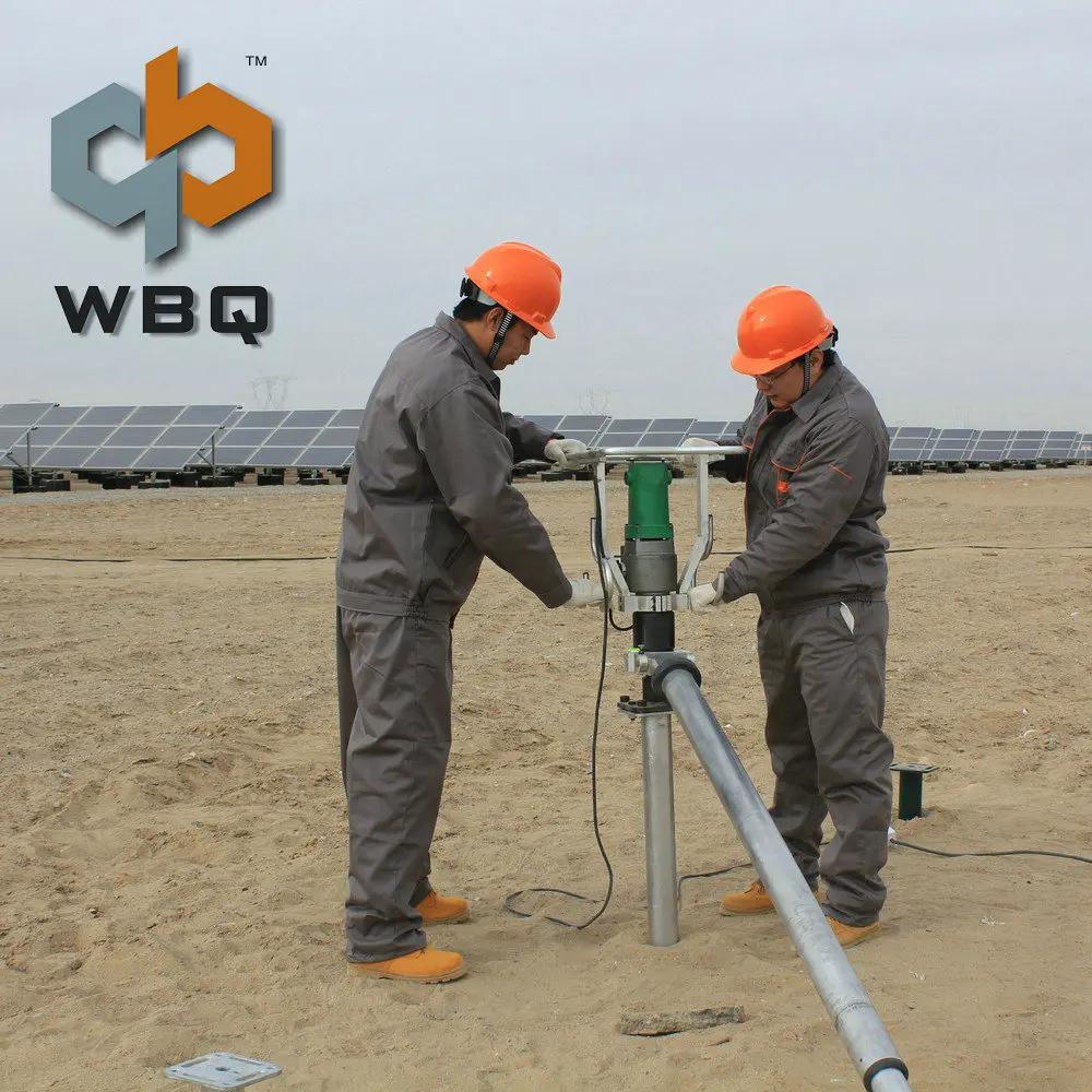 Electric hand drill machine for ground screw anchor drilling