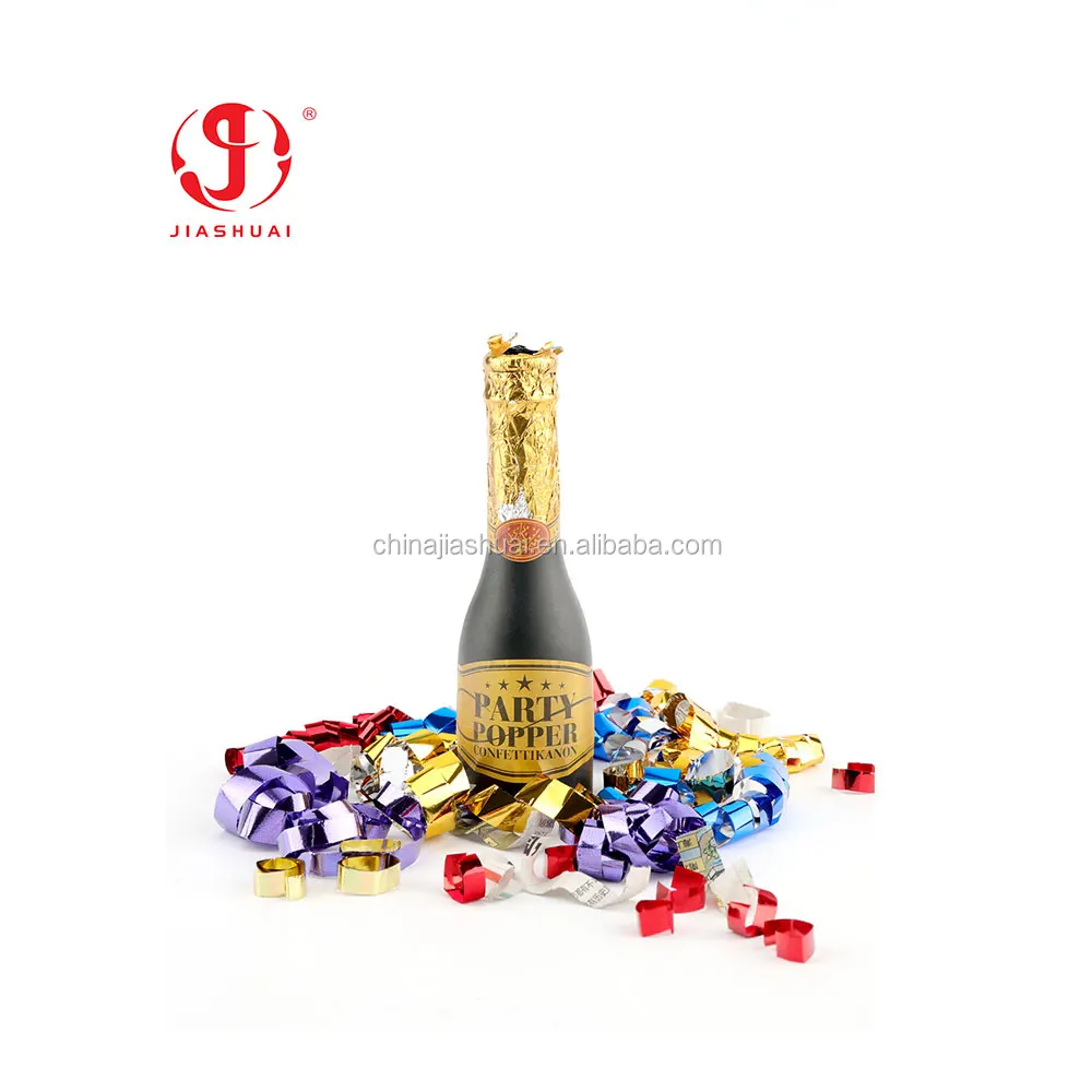 Promotional Cheap Confetti Cannon Disposable Festival Bottle Shape Party Popper