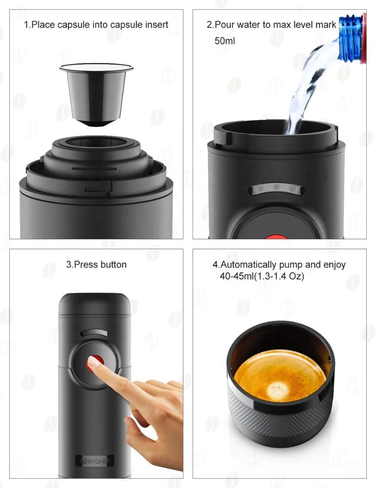 
IMONS outdoor coffee maker espresso machine one button operation portable coffee machine for nespresso capsule 