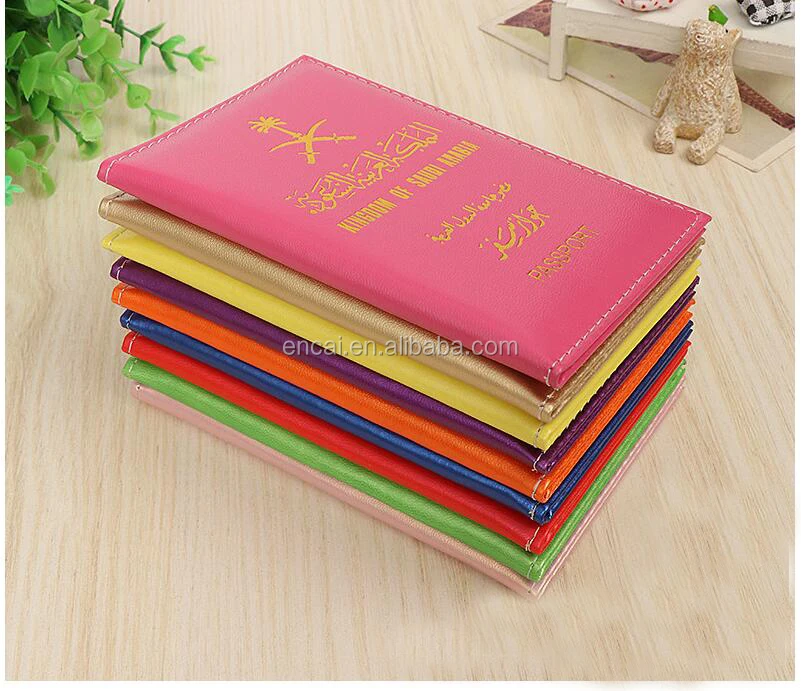 Encai Saudi Arabia OEM Passport Cover Travel Colorful Customized Passport Holder