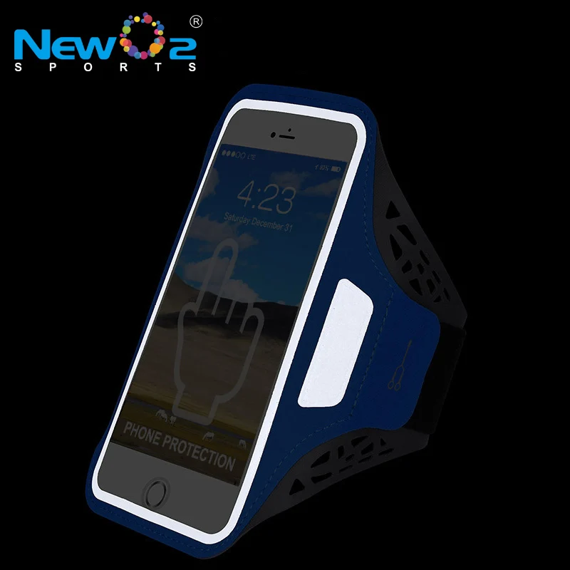 New 6 Inch Outdoor Waterproof Fitness Custom Mobile Phone Bags Running Armband Fabric Armband